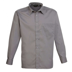 Premier Férfi ing Premier PR200 Men'S Long Sleeve poplin Shirt -2XL/3XL, Dark Grey