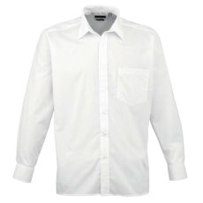 Premier Férfi ing Premier PR200 Men'S Long Sleeve poplin Shirt -2XL, White