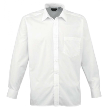 Premier Férfi ing Premier PR200 Men&#039;S Long Sleeve poplin Shirt -4XL, White férfi ing