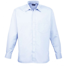 Premier Férfi ing Premier PR200 Men&#039;S Long Sleeve poplin Shirt -XL/2XL, Light Blue férfi ing
