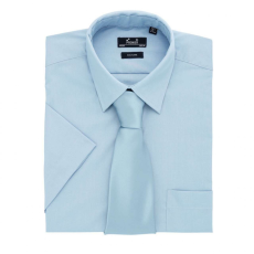 Premier Férfi ing Premier PR202 Men'S Short Sleeve poplin Shirt -2XL/3XL, Light Blue