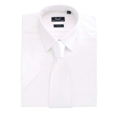 Premier Férfi ing Premier PR202 Men'S Short Sleeve poplin Shirt -5XL, White