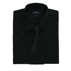 Premier Férfi ing Premier PR202 Men'S Short Sleeve poplin Shirt -6XL, Black