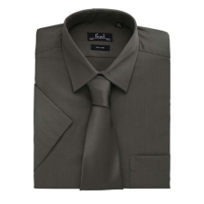 Premier Férfi ing Premier PR202 Men&#039;S Short Sleeve poplin Shirt -L/XL, Dark Grey férfi ing