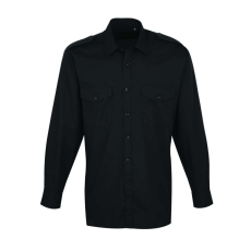 Premier Férfi ing Premier PR210 Men’S Long Sleeve pilot Shirt -S, Black