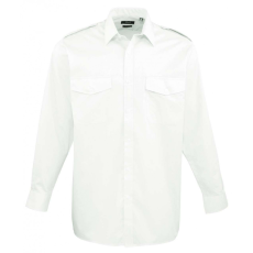 Premier Férfi ing Premier PR210 Men’S Long Sleeve pilot Shirt -S/M, White