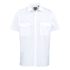 Premier Férfi ing Premier PR212 Men’S Short Sleeve pilot Shirt -2XL, White férfi ing