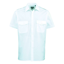 Premier Férfi ing Premier PR212 Men’S Short Sleeve pilot Shirt -XL/2XL, Light Blue férfi ing
