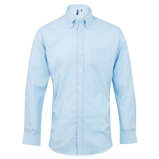Premier Férfi ing Premier PR234 Men’S Long Sleeve Signature Oxford Shirt -2XL/3XL, Light Blue