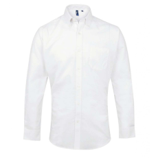 Premier Férfi ing Premier PR234 Men’S Long Sleeve Signature Oxford Shirt -L, White