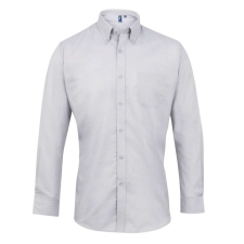 Premier Férfi ing Premier PR234 Men’S Long Sleeve Signature Oxford Shirt -S/M, Silver férfi ing