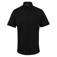 Premier Férfi ing Premier PR236 Men’S Short Sleeve Signature Oxford Shirt -L, Black