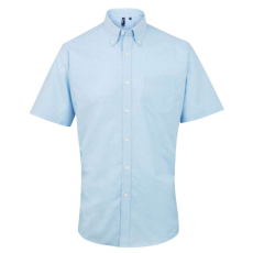 Premier Férfi ing Premier PR236 Men’S Short Sleeve Signature Oxford Shirt -L, Light Blue