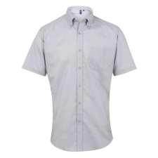 Premier Férfi ing Premier PR236 Men’S Short Sleeve Signature Oxford Shirt -L/XL, Silver férfi ing