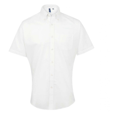 Premier Férfi ing Premier PR236 Men’S Short Sleeve Signature Oxford Shirt -XL/2XL, White