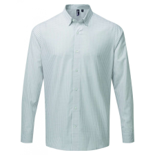 Premier Férfi ing Premier PR252 Maxton&#039; Check Men&#039;S Long Sleeve Shirt -2XL, Silver/White férfi ing
