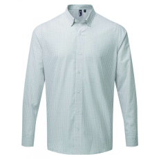 Premier Férfi ing Premier PR252 Maxton' Check Men'S Long Sleeve Shirt -L, Silver/White