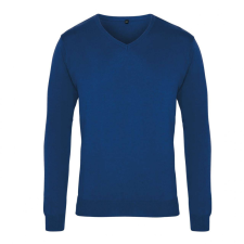 Premier Férfi Premier PR694 Men&#039;S Knitted v-neck Sweater -S, Royal férfi pulóver, kardigán