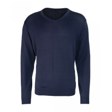 Premier Férfi Premier PR694 Men'S Knitted v-neck Sweater -XS, Navy