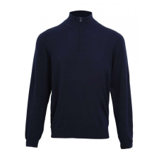 Premier Férfi Premier PR695 Men&#039;S Quarter-Zip Knitted Sweater -2XL, Navy férfi pulóver, kardigán