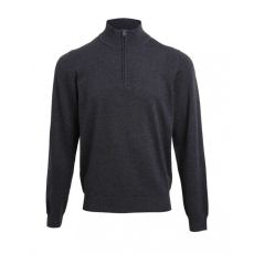 Premier Férfi Premier PR695 Men'S Quarter-Zip Knitted Sweater -S, Charcoal
