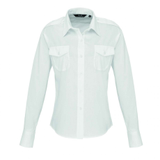 Premier Női blúz Premier PR310 Women'S Long Sleeve pilot Shirt -6XL, White