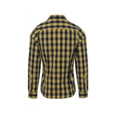 Premier Női blúz Premier PR350 Mulligan' Check - Women'S Long Sleeve Cotton Shirt -2XL, Camel/Navy