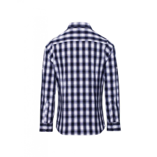 Premier Női blúz Premier PR350 Mulligan&#039; Check - Women&#039;S Long Sleeve Cotton Shirt -S, White/Navy blúz