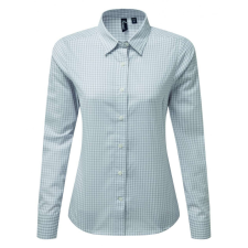 Premier Női blúz Premier PR352 Maxton&#039; Check Women&#039;S Long Sleeve Shirt -XL, Silver/White blúz
