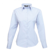 Premier Női Premier PR300 Women&#039;S Long Sleeve poplin Blouse -XL, Light Blue blúz