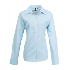 Premier Női Premier PR334 Women'S Long Sleeve Signature Oxford Blouse -3XL, Light Blue