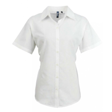 Premier Női Premier PR336 Women&#039;S Short Sleeve Signature Oxford Blouse -L, White blúz