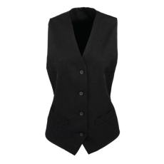 Premier Női Premier PR623 Women'S Lined polyester Waistcoat -S, Black