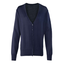 Premier Női Premier PR697 Women&#039;S Button-Through Knitted Cardigan -3XL, Navy női pulóver, kardigán