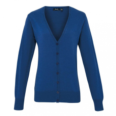 Premier Női Premier PR697 Women'S Button-Through Knitted Cardigan -5XL, Royal