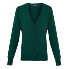 Premier Női Premier PR697 Women'S Button-Through Knitted Cardigan -M, Bottle