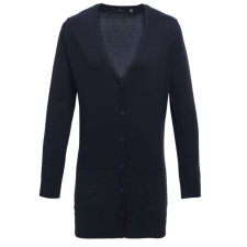 Premier Női Premier PR698 Women&#039;S Long Length Knitted Cardigan -5XL, Navy női pulóver, kardigán