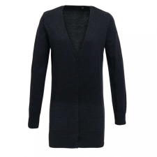 Premier Női Premier PR698 Women&#039;S Long Length Knitted Cardigan -L, Charcoal női pulóver, kardigán