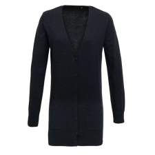 Premier Női Premier PR698 Women&#039;S Long Length Knitted Cardigan -XL, Charcoal női pulóver, kardigán