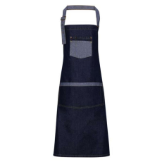 Premier PR127 'DOMAIN' CONTRAST DENIM BIB APRON U