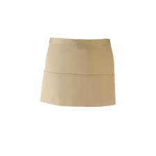 Premier PR155 COLOURS rövid pultos kötény három tabletbarát zsebbel Premier, Khaki-U lakástextília