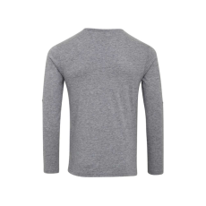 Premier PR218 férfi gombos nyakú felgombolható hosszú ujjú sztreccspóló Premier, Grey Marl-3XL