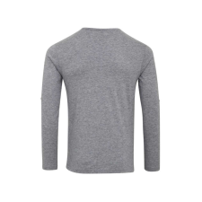 Premier PR218 férfi gombos nyakú felgombolható hosszú ujjú sztreccspóló Premier, Grey Marl-XL férfi póló