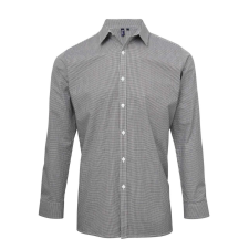 Premier PR220 MEN&#039;S LONG SLEEVE GINGHAM COTTON MICROCHECK SHIRT S munkaruha