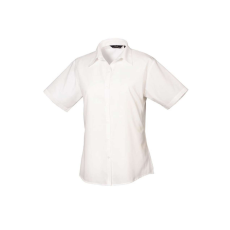 Premier PR302 WOMEN'S SHORT SLEEVE POPLIN BLOUSE XXS