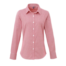 Premier PR320 WOMEN'S LONG SLEEVE GINGHAM MICROCHECK SHIRT 3XL