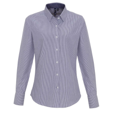 Premier PR338 WOMEN'S COTTON RICH OXFORD STRIPES SHIRT L
