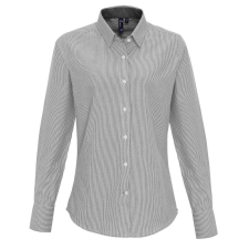 Premier PR338 WOMEN'S COTTON RICH OXFORD STRIPES SHIRT L munkaruha