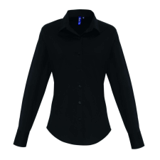 Premier PR344 WOMEN&#039;S STRETCH-FIT COTTON POPLIN LONG SLEEVE SHIRT S munkaruha