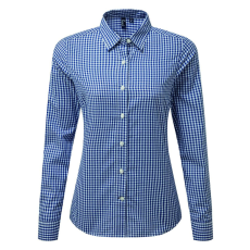Premier PR352 'MAXTON' CHECK WOMEN'S LONG SLEEVE SHIRT S